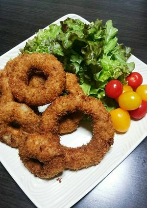 新玉ねぎと豚バラ肉オニオンリングフライ❤-レシピのメイン写真