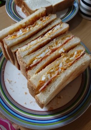 マヨネーズ嫌いも食べれるたまごサンド-レシピのメイン写真