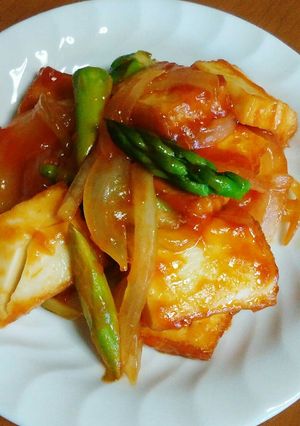 厚揚げケチャップ味(減塩レシピ)-レシピのメイン写真