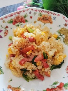 簡単チャーハン❤ ベーコンとレタスの巻-レシピのメイン写真