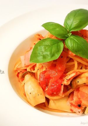 フライパンひとつde簡単♡トマトパスタ-レシピのメイン写真