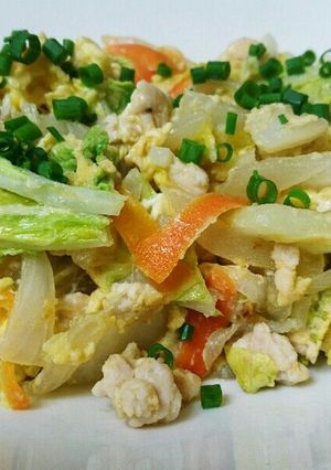 簡単☆味付けは昆布茶だけ‼白菜の卵炒め♪-レシピのメイン写真