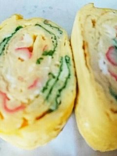 かにかまとパクチーの玉子焼き-レシピのメイン写真