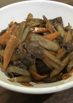 牛肉ごぼうきんぴら-レシピのメイン写真
