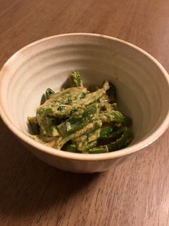 レンジで3分半!簡単ピーマンの胡麻和え-レシピのメイン写真