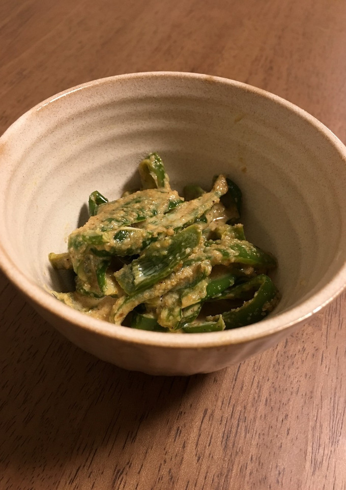 レンジで3分半！簡単ピーマンの胡麻和え-レシピのメイン写真