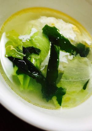 簡単 白だし レタスと卵の中華スープ-レシピのメイン写真