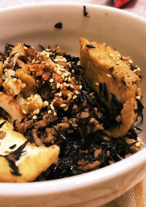 【メインおかず】豚ひき肉とひじきの煮物-レシピのメイン写真