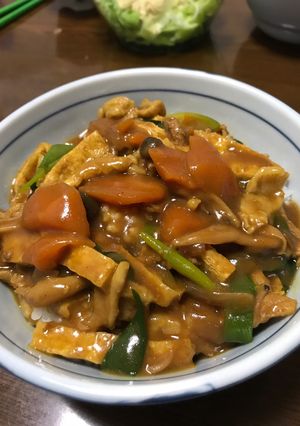 残ったカレーでカレー丼-レシピのメイン写真