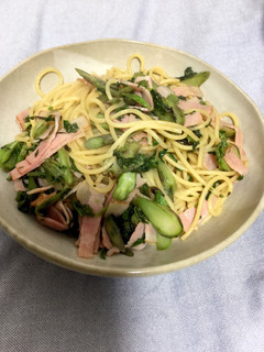 ウドの葉の和風パスタ-レシピのメイン写真