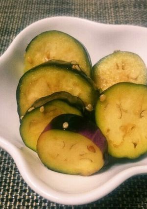 簡単！美味！めんつゆで水なす漬物-レシピのメイン写真