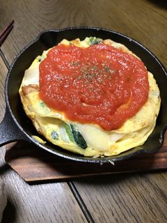 スキレットでスペインオムレツ-レシピのメイン写真