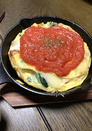 スキレットでスペインオムレツ-レシピのメイン写真