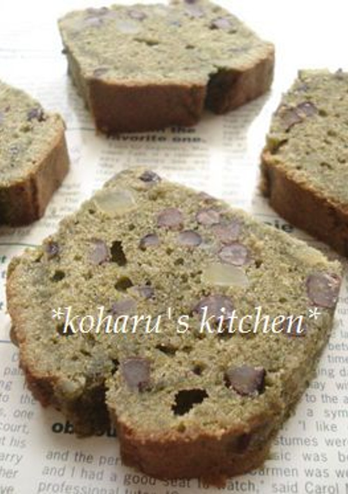 ＊あずきと栗の抹茶ケーキ＊-レシピのメイン写真