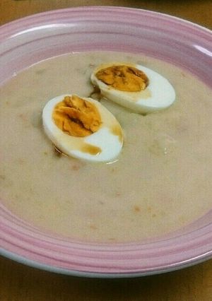 ホワイトシチューにゆで玉子に醤油-レシピのメイン写真