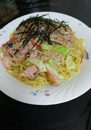 鱒とシラスの塩焼きそば-レシピのメイン写真
