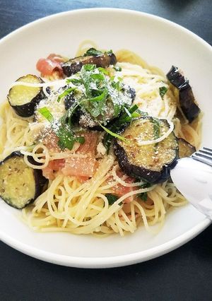 生ハムと茄子の冷製パスタ-レシピのメイン写真