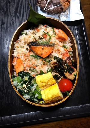 ズボラ飯☆鮭と大葉の簡単混ぜご飯-レシピのメイン写真