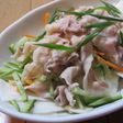 豚しゃぶとひらひら大根と長芋のサラダ