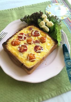 コーンマヨキッシュ風トースト-レシピのメイン写真