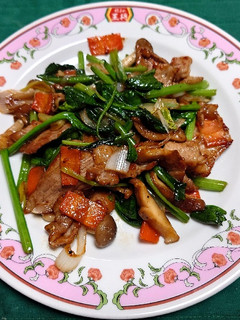 豚肉とほうれん草他の焼肉のたれ炒め-レシピのメイン写真