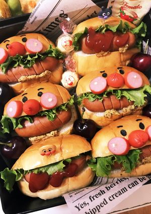 キャラ弁♥ホットドッグdeあんぱんまん✩-レシピのメイン写真