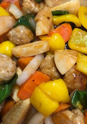 揚げない肉団子 de 酢豚♪-レシピのメイン写真
