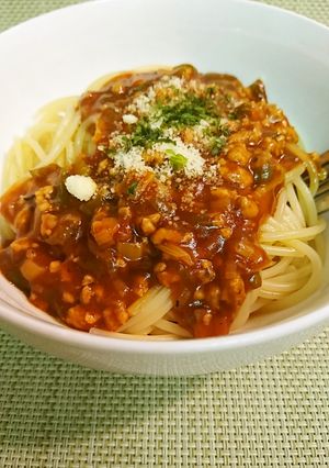 昔からあるインスタントのミートソース-レシピのメイン写真
