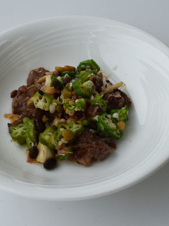 お肉と豆のオクラまぜ-レシピのメイン写真