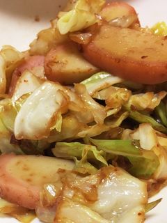 キャベツとかまぼこピリ辛炒め-レシピのメイン写真