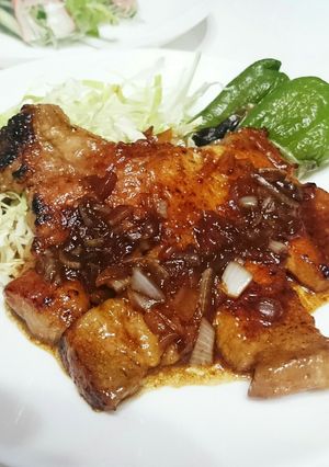 ポークソテー♪玉ねぎソースで。-レシピのメイン写真