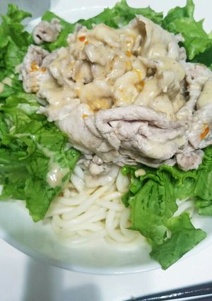 冷しゃぶサラダうどん。-レシピのメイン写真