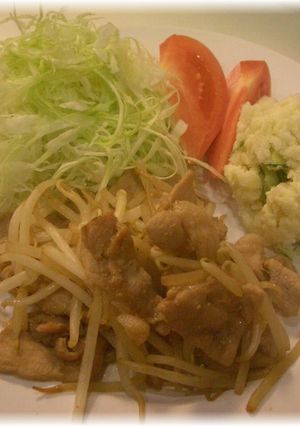 シャキシャキもやし♪と豚の生姜焼き-レシピのメイン写真