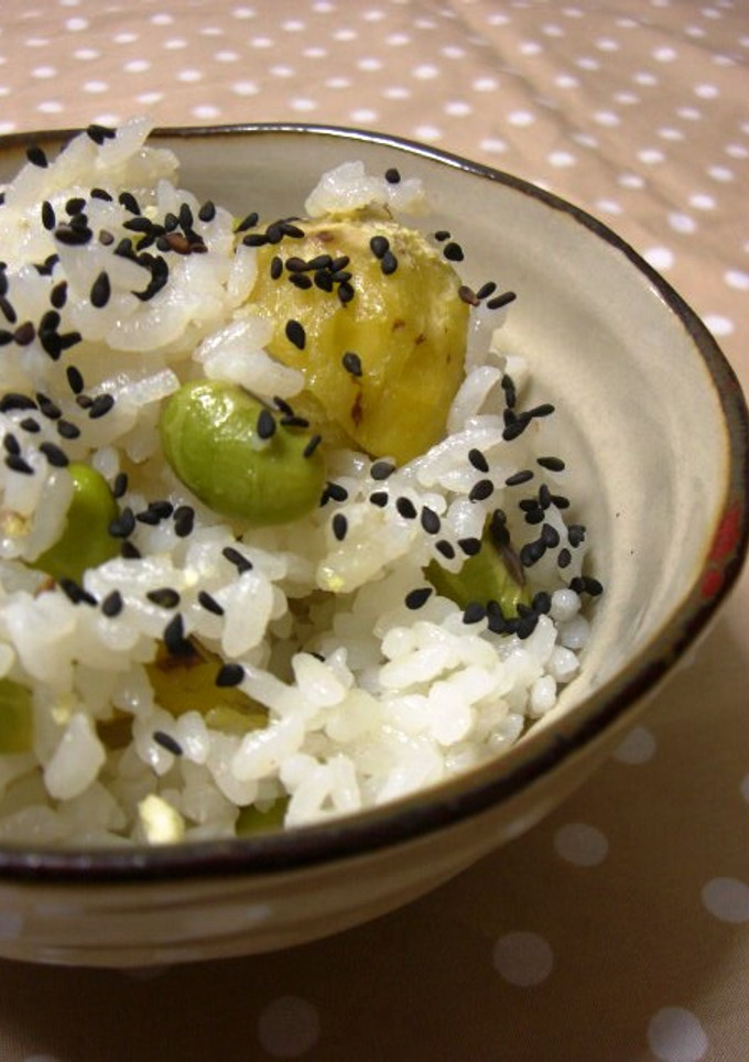 栗と枝豆の炊き込みご飯-レシピのメイン写真
