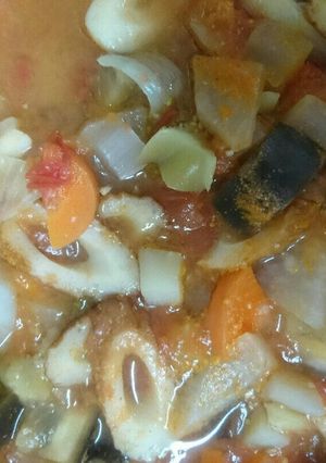 夏野菜の冷やし具沢山けんちん汁-レシピのメイン写真