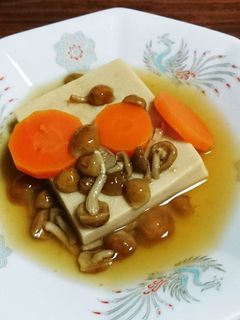 なめこと高野豆腐の煮物-レシピのメイン写真