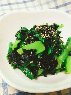 超簡単!小松菜と韓国海苔和え-レシピのメイン写真