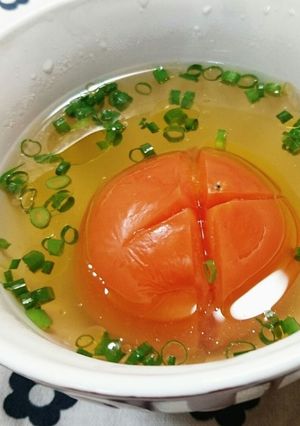 身体に優しい丸ごとトマトの減塩和風スープ-レシピのメイン写真