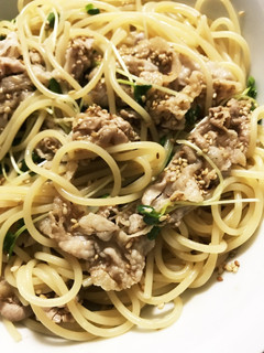 豚しゃぶ和風パスタ-レシピのメイン写真