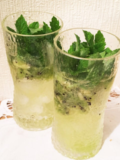ミントとキウイのgreen×2モヒート-レシピのメイン写真