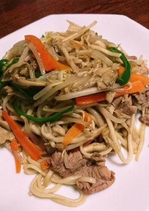 ポン酢と舞茸が決め手のさっぱり焼きうどん-レシピのメイン写真