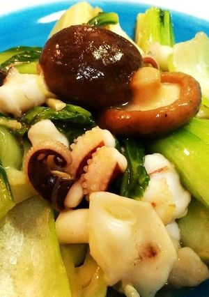 もんごういかとチンゲン菜の中華炒め-レシピのメイン写真
