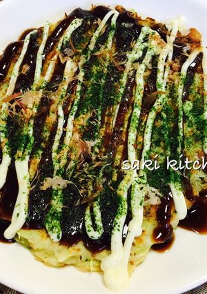 ♡イカの姿揚げIN♪本格お好み焼き♡-レシピのメイン写真