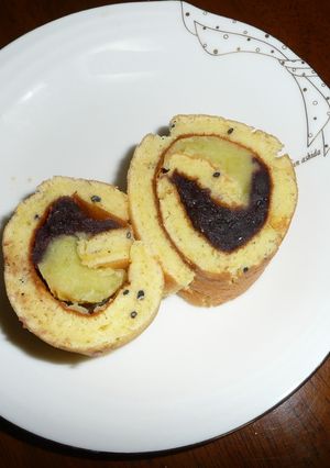 2色餡ロールケーキ-レシピのメイン写真