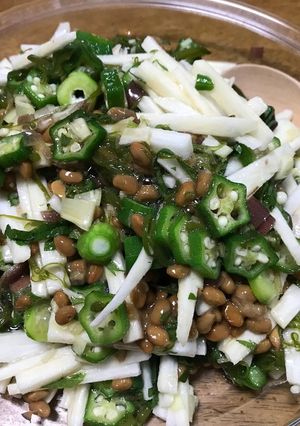 オクラと山芋、具だくさんネバネバ おかず-レシピのメイン写真