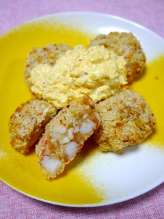 簡単!焼きパン粉で☆揚げないエビカツ-レシピのメイン写真