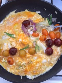 簡単!季節野菜のオムレツ-レシピのメイン写真