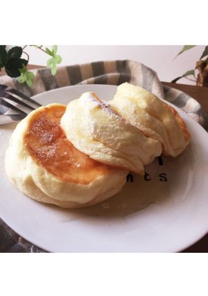 ふわしゅわ幸せ♪スフレパンケーキ-レシピのメイン写真