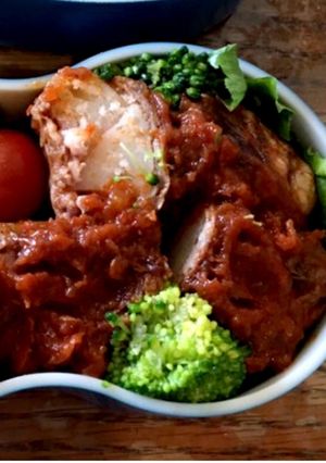 肉巻きポテトトマトソース-レシピのメイン写真