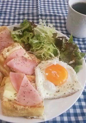 糖質off朝食♪油揚げのオープンサンド♪-レシピのメイン写真